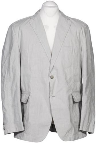 Herren Sakko, grau, Gr. EU 52, Baumwolle, Leinen, Synthetik - Second Hand - engbers - Modalova