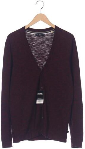 Herren Strickjacke, bordeaux, Gr. L, Baumwolle - Second Hand - Esprit - Modalova