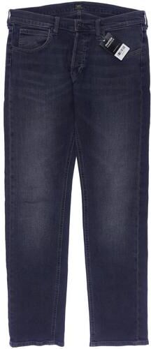 Herren Jeans, blau, Gr. W32 L34, Elasthan, Baumwolle, Leder - Second Hand - Lee - Modalova