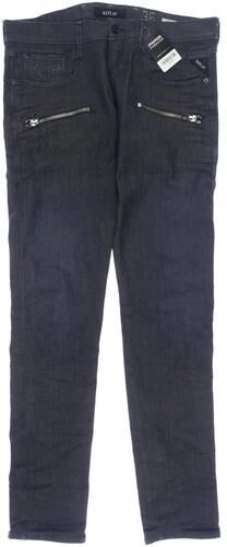 Herren Jeans, marineblau, Gr. W36 L36, Elasthan, Baumwolle, Leder, Synthetik - Second Hand - Replay - Modalova