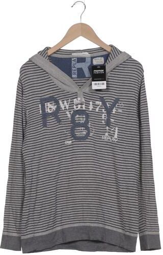Herren Kapuzenpullover, grau, Gr. L, Baumwolle - Second Hand - Replay - Modalova