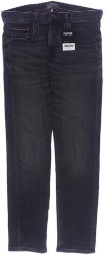 Herren Jeans, schwarz, Gr. W30 L30, Elasthan, Baumwolle, Leder, Lyocell - Second Hand - Tommy hilfiger - Modalova