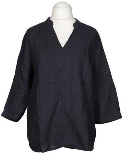 Damen Bluse, marineblau, Gr. XL, Leinen - Second Hand - Backstage - Modalova