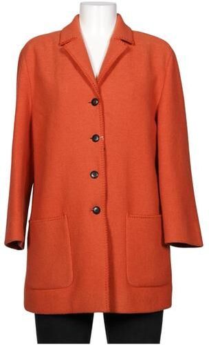 Damen Blazer, orange, Gr. EU 38, Schurwolle, Viskose - Second Hand - Basler - Modalova