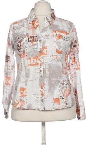 Damen Bluse, grau, Gr. EU 44, Elasthan, Baumwolle - Second Hand - Biba - Modalova