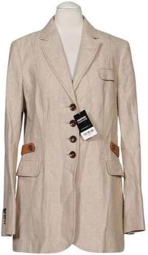 Damen Blazer, beige, Gr. EU 38, Leder, Leinen, Schurwolle, Synthetik, Viskose - Second Hand - Bogner - Modalova