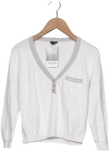 Jeans Damen Pullover, weiß, Gr. L, Baumwolle - Second Hand - Calvin Klein - Modalova