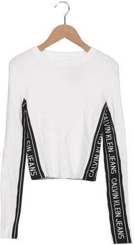 Jeans Damen Pullover, weiß, Gr. XS, Elasthan, Baumwolle, Synthetik - Second Hand - Calvin Klein - Modalova