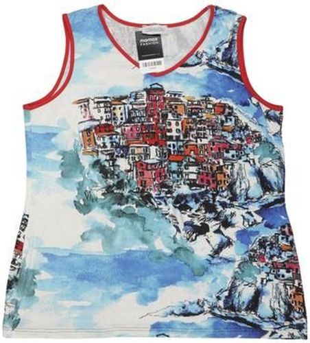 Damen Top, mehrfarbig, Gr. EU 44, Elasthan, Viskose - Second Hand - Chalou - Modalova