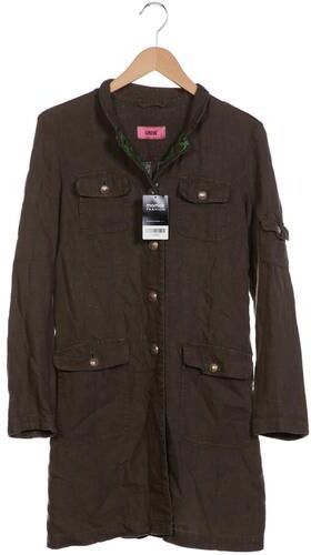 Damen Mantel, grün, Gr. EU 32 (IT 38), Leinen - Second Hand - Cinque - Modalova