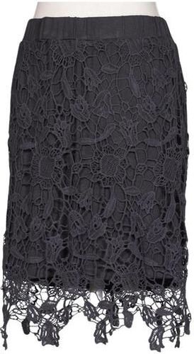 Damen Rock, grau, Gr. EU 36, Elasthan, Baumwolle, Viskose - Second Hand - Cream - Modalova