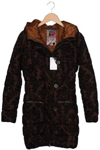 Damen Mantel, braun, Gr. EU 36, Synthetik - Second Hand - Desigual - Modalova