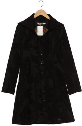 Damen Mantel, schwarz, Gr. EU 40, Synthetik - Second Hand - Desigual - Modalova