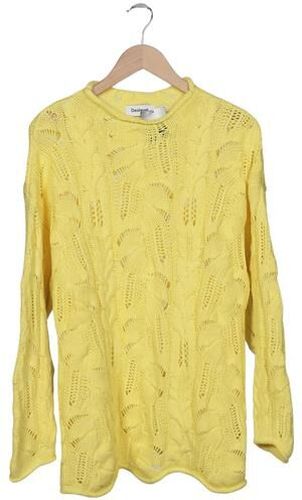Damen Pullover, gelb, Gr. L, Baumwolle, Synthetik - Second Hand - Desigual - Modalova