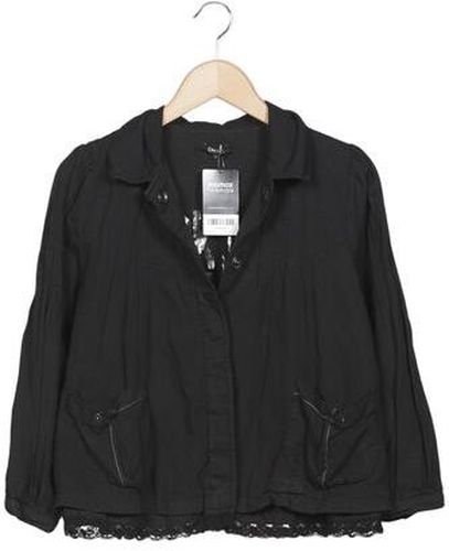 Damen Jacke, schwarz, Gr. EU 42 (US 10), Baumwolle, Leinen, Synthetik, Viskose - Second Hand - DKNY by Donna Karan New York - Modalova
