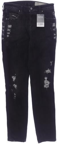 Damen Jeans, schwarz, Gr. W26 L28, Elasthan, Baumwolle, Leder, Lyocell, Modal - Second Hand - Diesel - Modalova