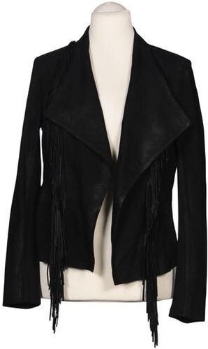 Damen Jacke, schwarz, Gr. EU 40, Baumwolle, Leder, Viskose - Second Hand - Drykorn - Modalova