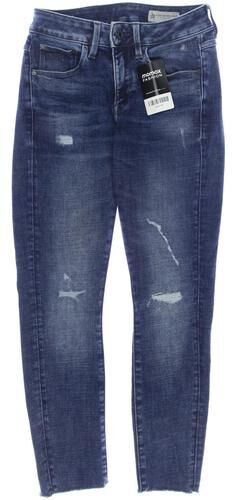 Damen Jeans, marineblau, Gr. W26 L30, Elasthan, Baumwolle, Leder - Second Hand - G STAR RAW - Modalova