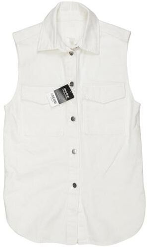 Damen Weste, weiß, Gr. XS, Baumwolle - Second Hand - H&M - Modalova