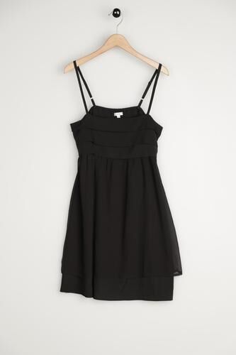 Damen Kleid, schwarz, Gr. EU 36, Synthetik - Second Hand - Kaffe - Modalova