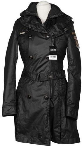 Damen Mantel, schwarz, Gr. M, Elasthan, Baumwolle, Synthetik - Second Hand - Khujo - Modalova