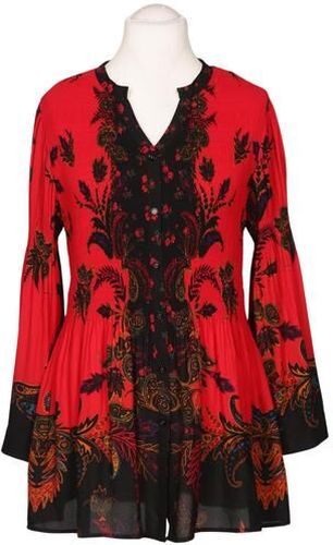 Sweden Damen Bluse, rot, Gr. L, Synthetik - Second Hand - Kriss Trading - Modalova