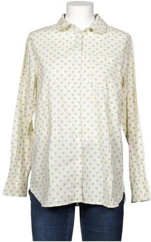 Damen Bluse, cremeweiß, Gr. M, Elasthan, Baumwolle, Synthetik - Second Hand - Lands End - Modalova