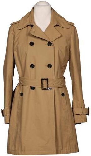 Damen Mantel, beige, Gr. M, Baumwolle, Synthetik - Second Hand - Lands End - Modalova