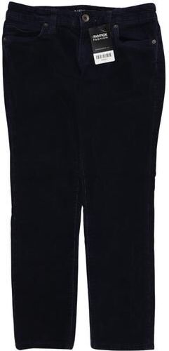 Damen Stoffhose, marineblau, Gr. EU 34, Elasthan, Baumwolle, Leder - Second Hand - Lands End - Modalova