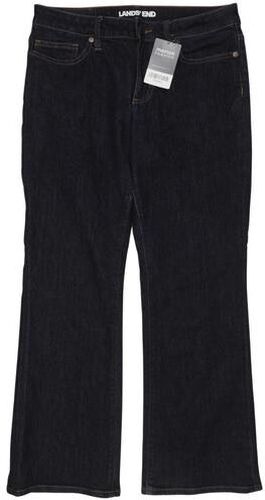 Damen Jeans, marineblau, Gr. EU 36, Elasthan, Baumwolle, Leder - Second Hand - Lands End - Modalova