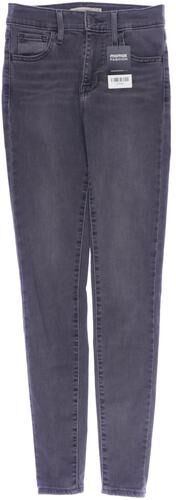 Damen Jeans, grau, Gr. W25 L32, Elasthan, Baumwolle, Leder, Synthetik - Second Hand - Levis - Modalova