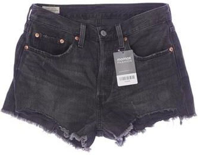 Damen Shorts, schwarz, Gr. W27, Baumwolle, Leder - Second Hand - Levis - Modalova