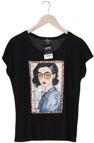 Damen T-Shirt, schwarz, Gr. M, Synthetik, Viskose - Second Hand - Montego - Modalova