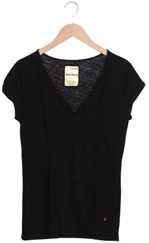 Damen T-Shirt, schwarz, Gr. M, Baumwolle, Leinen - Second Hand - Mos mosh - Modalova