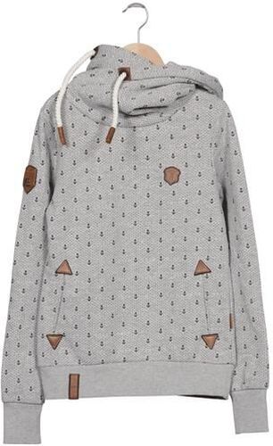 Damen Kapuzenpullover, grau, Gr. S, Baumwolle, Synthetik - Second Hand - Naketano - Modalova