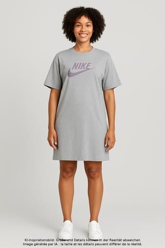 Damen Kleid, grau, Gr. M, Baumwolle, Synthetik - Second Hand - Nike - Modalova