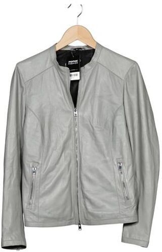Damen Jacke, grau, Gr. M, Leder, Synthetik - Second Hand - Oakwood - Modalova