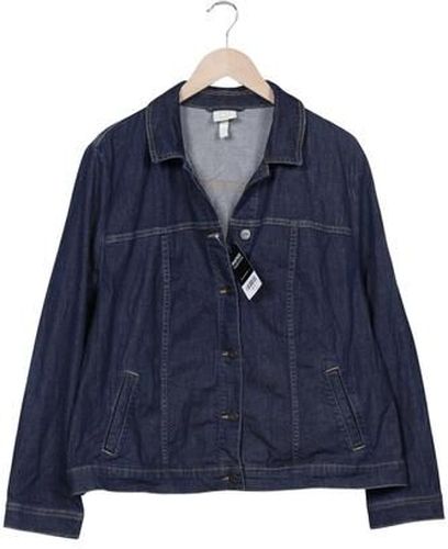 By Ulla Popken Damen Jacke, marineblau, Gr. EU 46, Elasthan, Baumwolle - Second Hand - Pure - Modalova