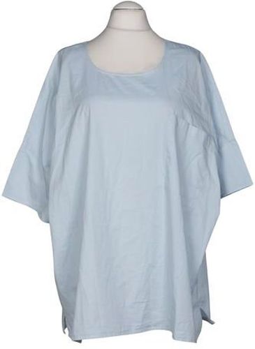 By Ulla Popken Damen Bluse, hellblau, Gr. EU 58, Baumwolle - Second Hand - Pure - Modalova