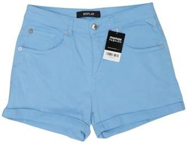 Damen Shorts, hellblau, Gr. W28, Elasthan, Baumwolle - Second Hand - Replay - Modalova