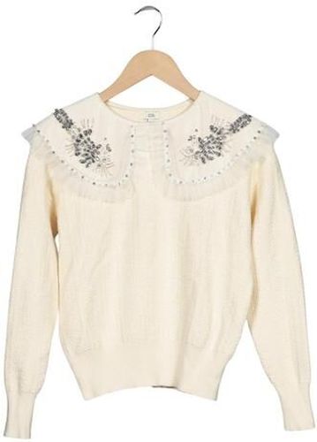 Damen Pullover, cremeweiß, Gr. XS, Synthetik, Viskose - Second Hand - River Island - Modalova