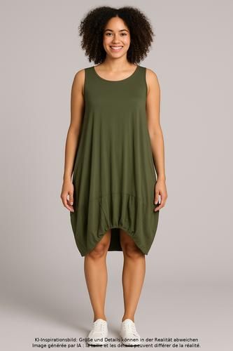 Damen Kleid, grün, Gr. S, Elasthan, Baumwolle - Second Hand - Rundholz - Modalova