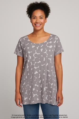 Damen T-Shirt, grau, Gr. XL, Synthetik - Second Hand - Rundholz - Modalova