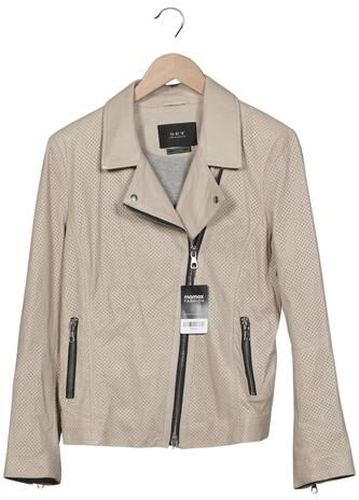 Damen Jacke, beige, Gr. M, Elasthan, Leder, Viskose - Second Hand - SET - Modalova