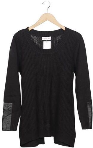 Damen Pullover, schwarz, Gr. EU 44, Kunstleder, Synthetik, Viskose - Second Hand - Sheego - Modalova