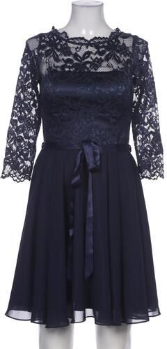 Damen Kleid, marineblau, Gr. EU 38, Elasthan, Synthetik - Second Hand - Swing - Modalova