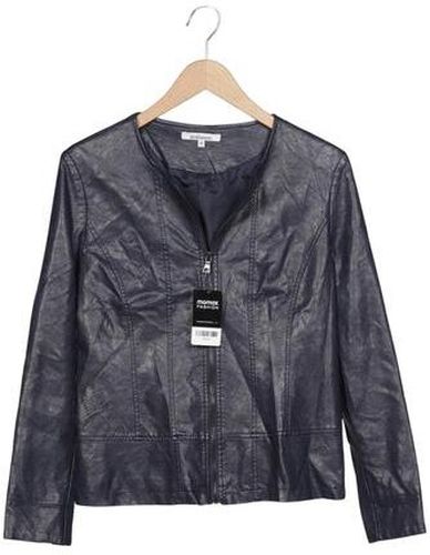 Damen Jacke, marineblau, Gr. EU 38, Baumwolle, Kunstleder, Synthetik - Second Hand - Steilmann - Modalova