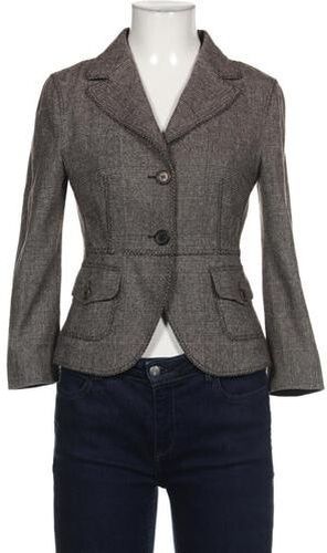 Damen Blazer, braun, Gr. EU 34, Elasthan, Schurwolle, Synthetik, Viskose - Second Hand - Strenesse - Modalova