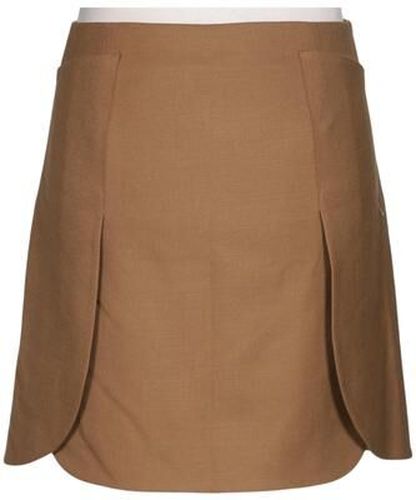 Damen Rock, braun, Gr. EU 42 (US 10), Elasthan, Synthetik, Wolle - Second Hand - Tory burch - Modalova