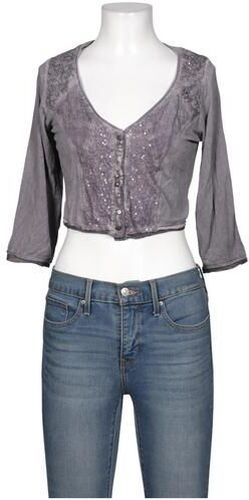 Damen Bluse, grau, Gr. EU 36, Leinen - Second Hand - tredy - Modalova